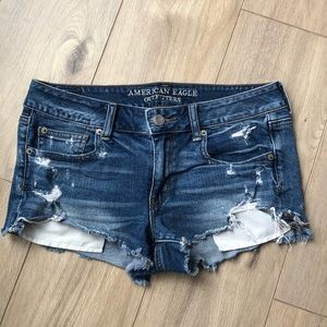 American Eagle Distressed Jean Shorts